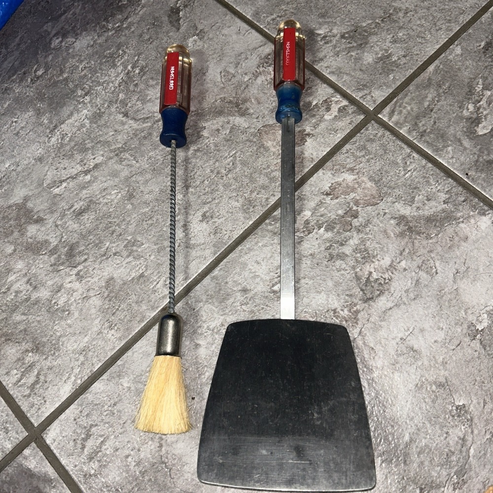 Vintage CRAFTSMAN TOOLS 2 Piece Stainless Steel BBQ Grill Set MADE IN USA